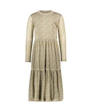Like Flo winter mesh midi jurk meisjes - zand - Mae - AOP