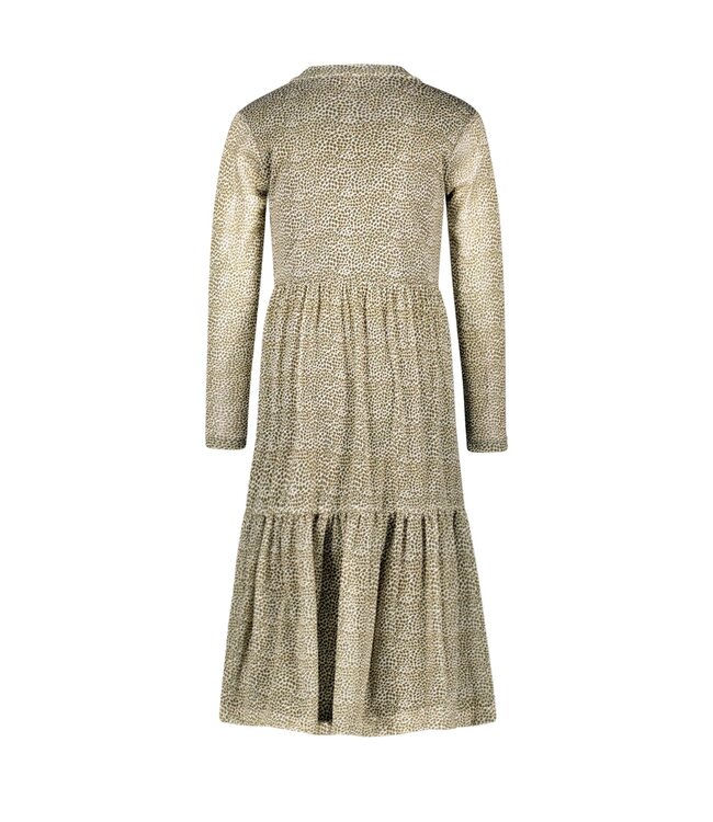 Like Flo winter mesh midi jurk meisjes - zand - Mae - AOP