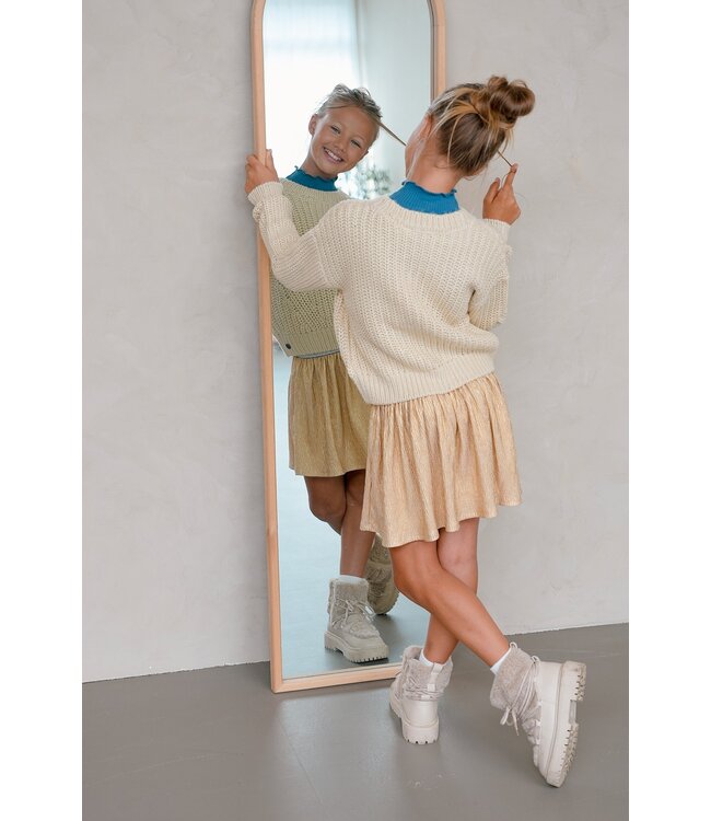 Like Flo winter rok meisjes - goud - Holly - metallic