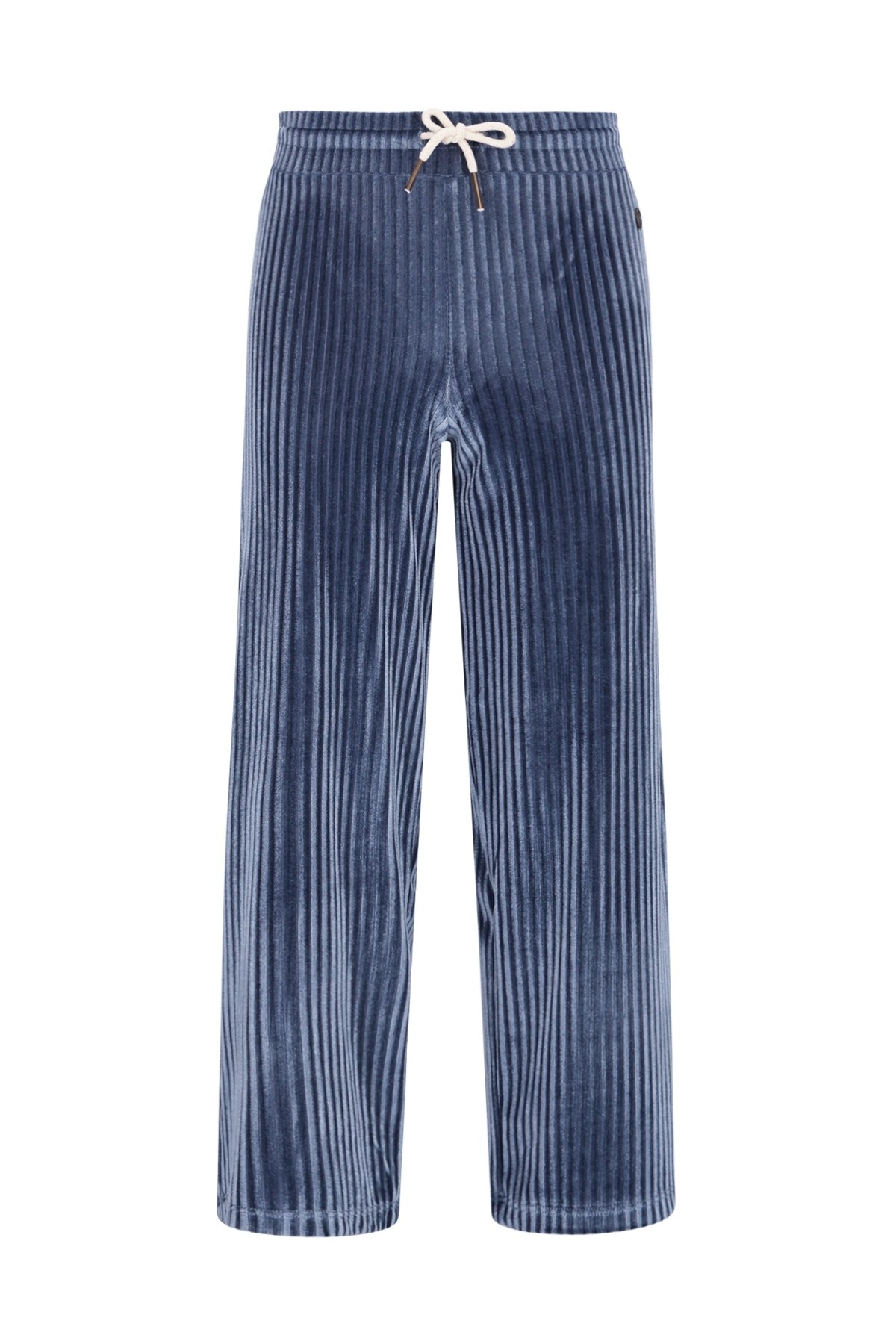 Like Flo winter velvet wide leg broek meisjes - blauw - Fem afbeelding