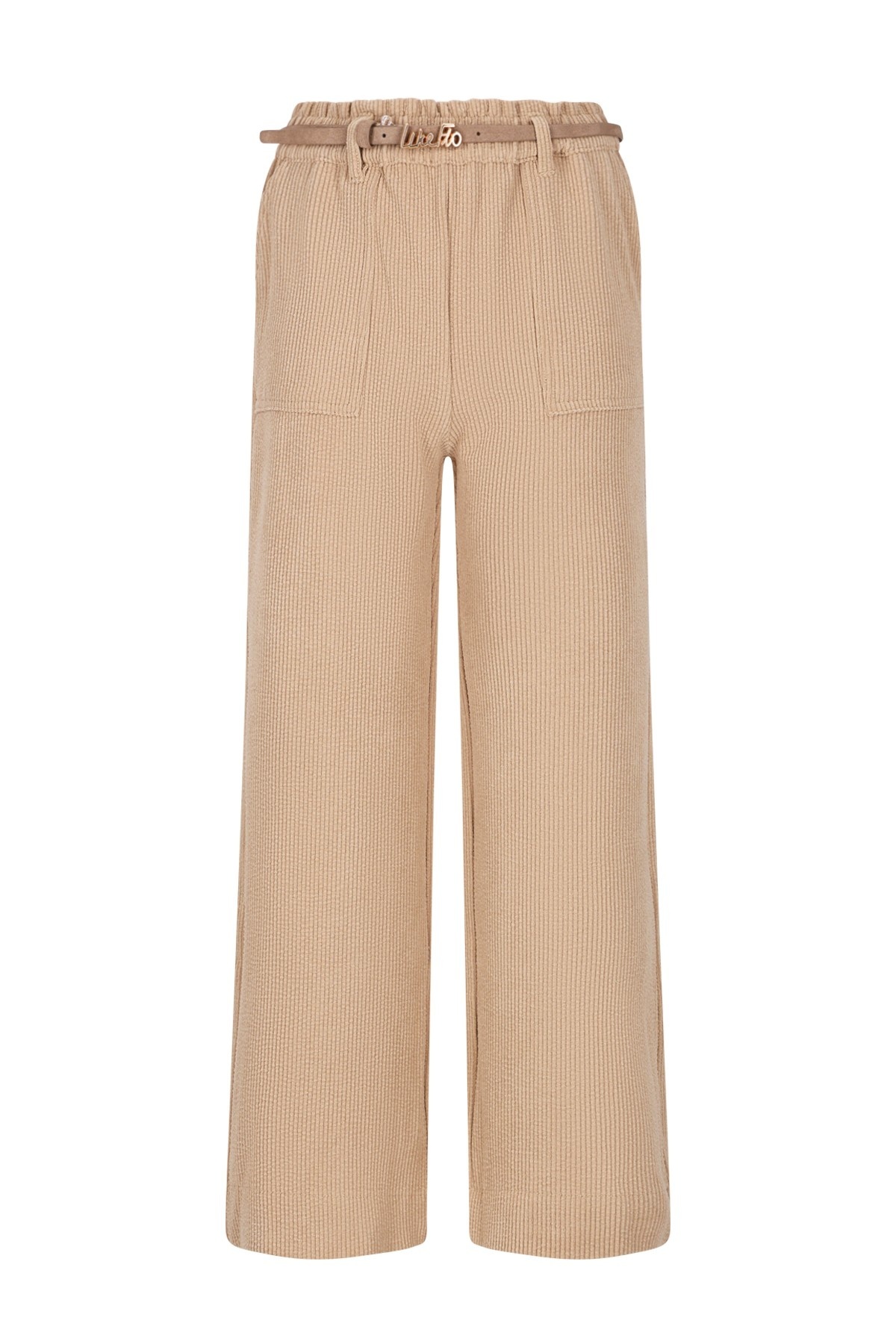 Like Flo winter corduroy wide leg broek meisjes - beige - Finn - riemlussen afbeelding