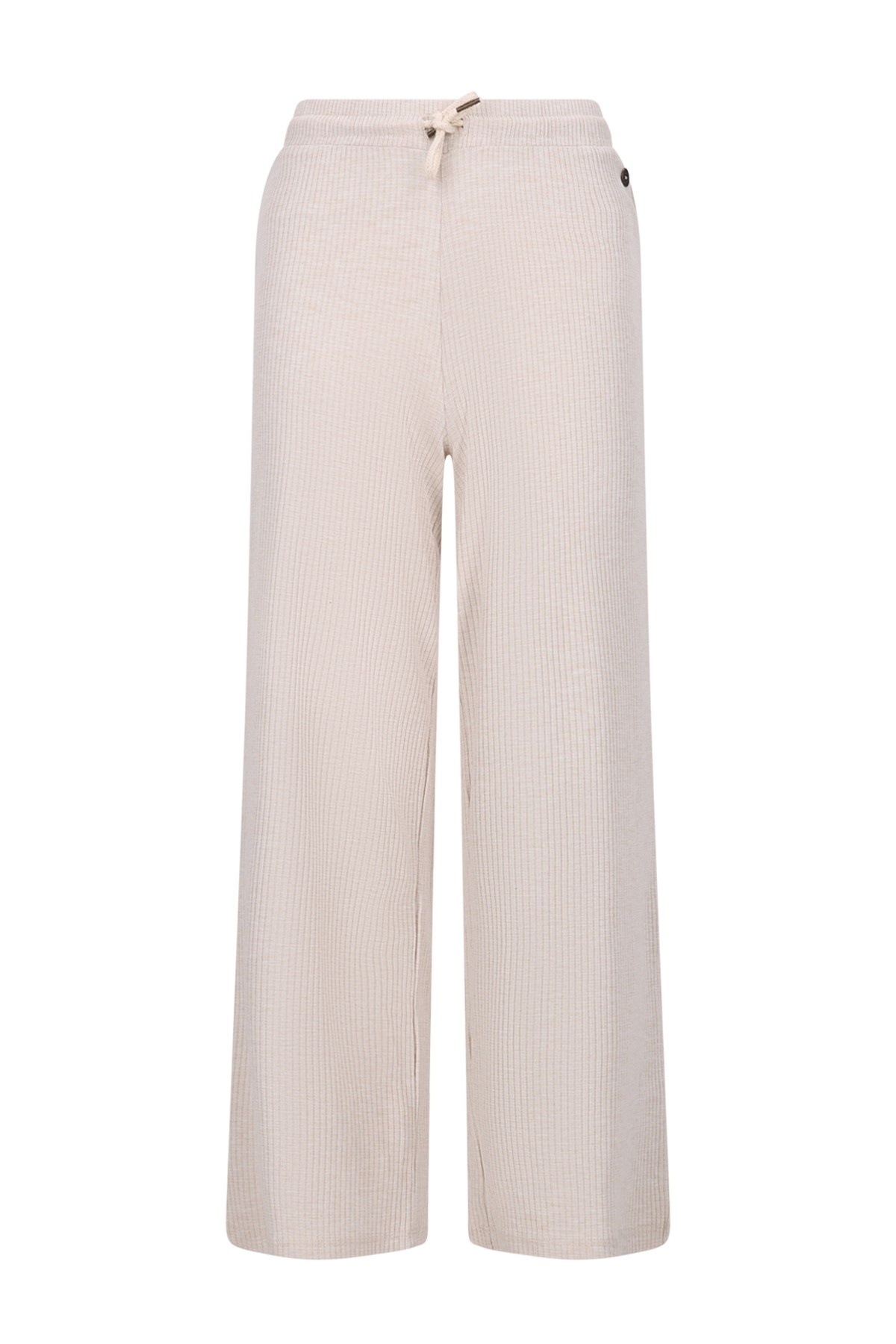 Like Flo winter wide leg broek meisjes - beige - Flun - rib - glitter afbeelding