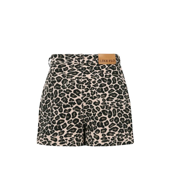 Like Flo winter short meisjes - blauw/beige - Fini - geweven