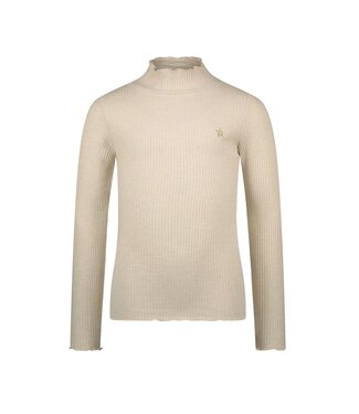 Like Flo winter top meisjes - beige - Eef - rib - glitter