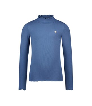 Like Flo winter t-shirt meisjes - blauw - Eef - rib - col
