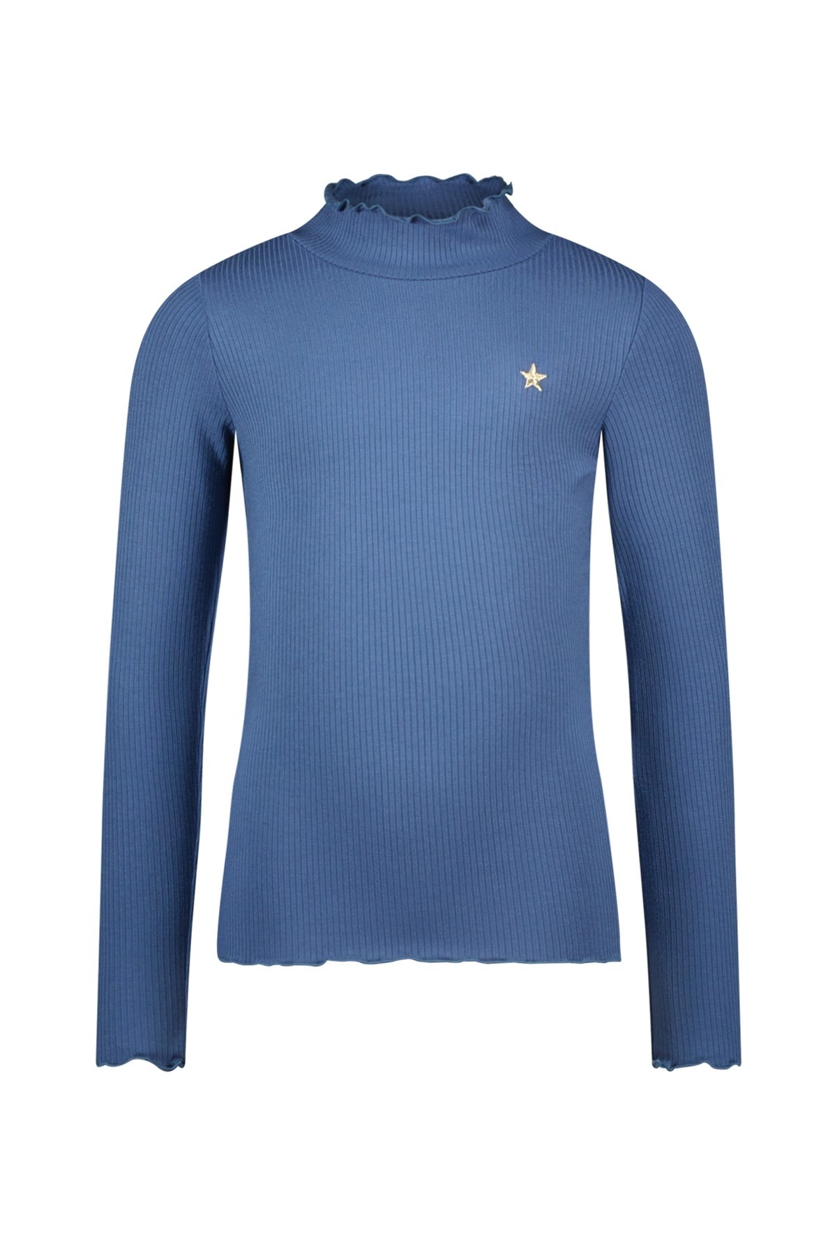 Like Flo winter t-shirt meisjes - blauw - Eef - rib - col afbeelding