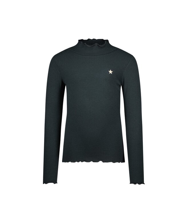 Like Flo winter t-shirt meisjes - grijs - Eef - rib - col