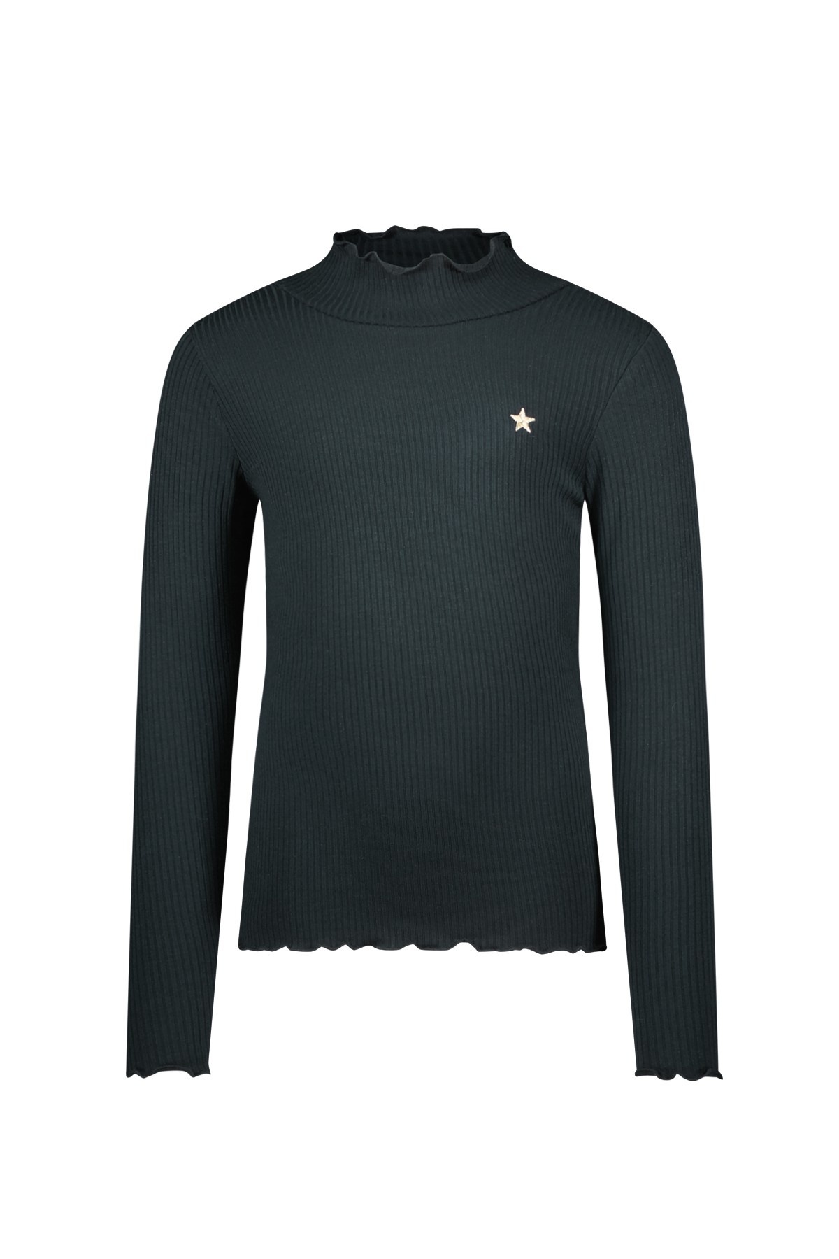 Like Flo winter t-shirt meisjes - grijs - Eef - rib - col afbeelding