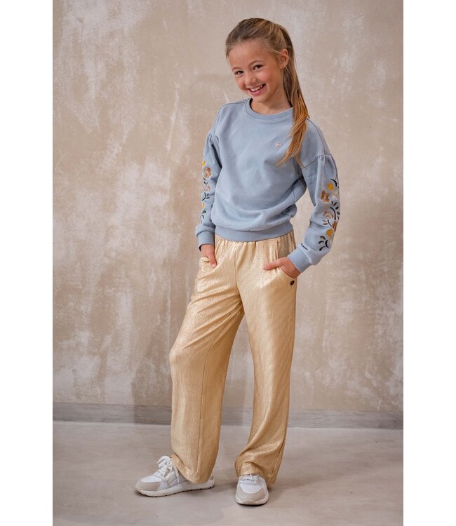 Like Flo winter sweater meisjes - blauw - Danee - print