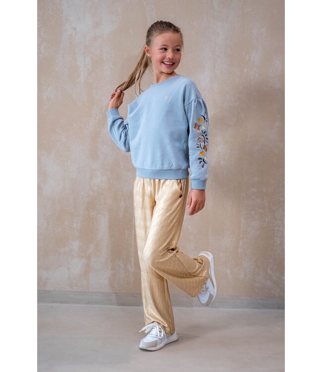 Like Flo winter sweater meisjes - blauw - Danee - print