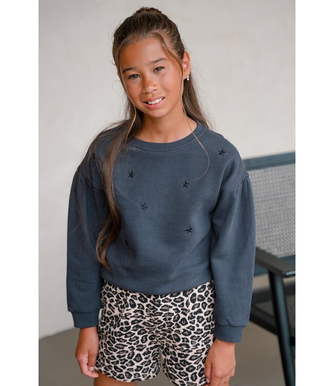 Like Flo winter sweater meisjes - grijs - Danee - print