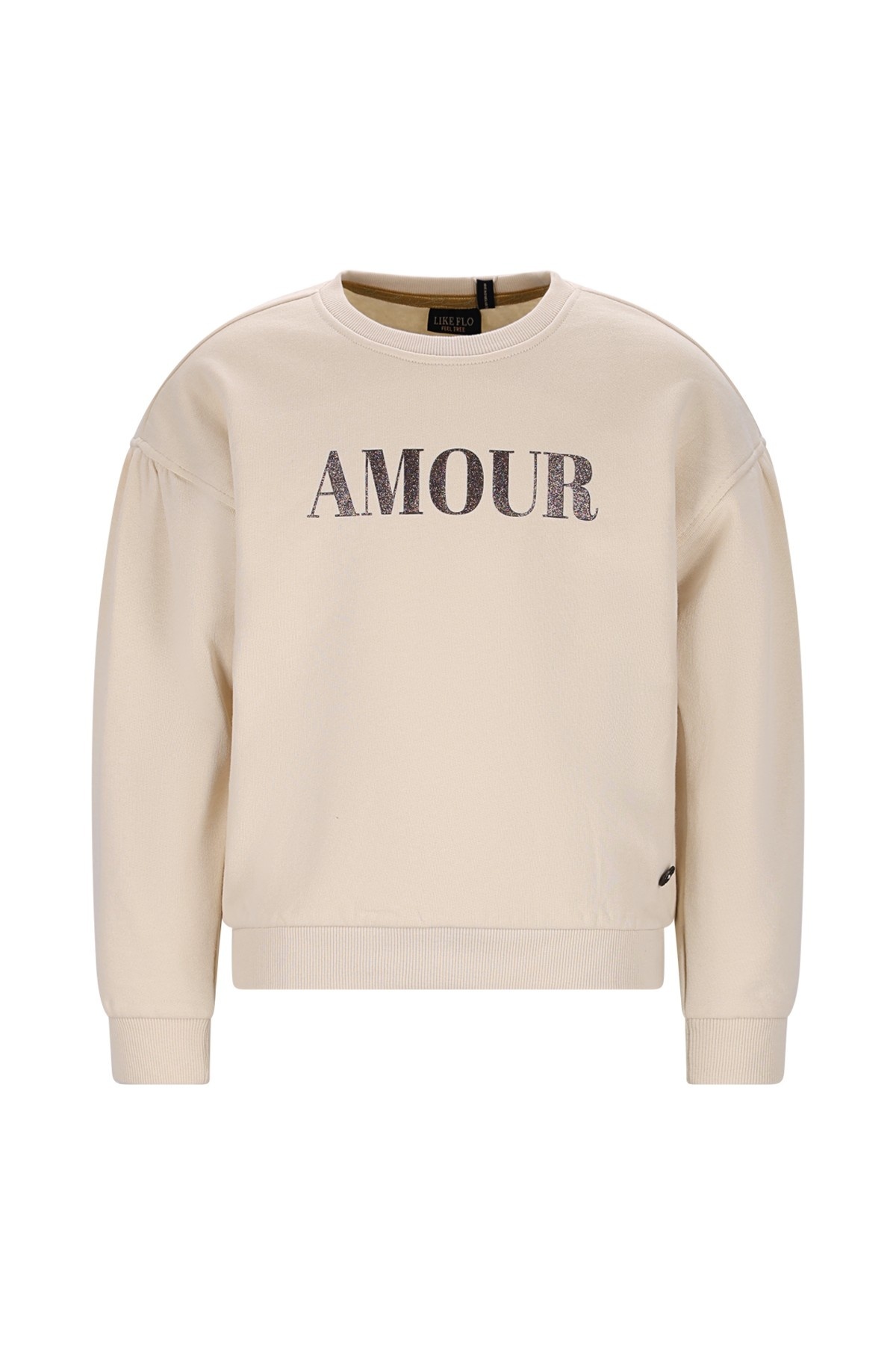 Like Flo winter sweater meisjes - beige - Danee - print afbeelding