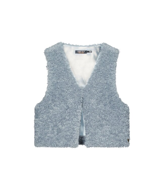 Like Flo winter gilet meisjes - blauw - Diam - fur