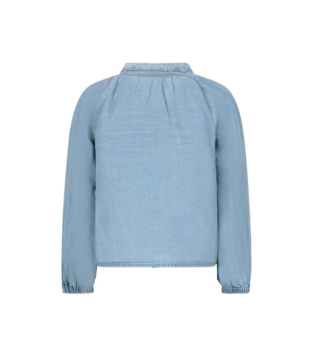 Like Flo winter blouse meisjes - blauw - Chei - chambrey - nep strik sluiting