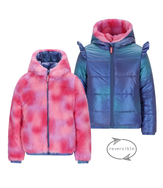 B.Nosy winter winterjas meisjes - navy blauw - Joy - reversible