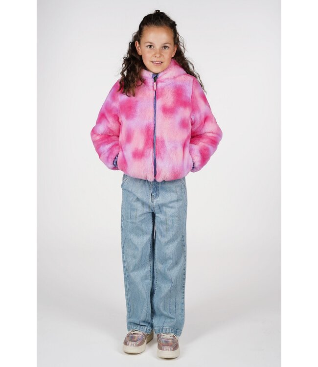 B.Nosy winter winterjas meisjes - navy blauw - Joy - reversible