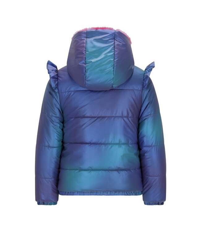 B.Nosy winter winterjas meisjes - navy blauw - Joy - reversible