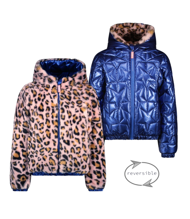 B.Nosy winter winterjas meisjes - navy blauw - Jessie - reversible