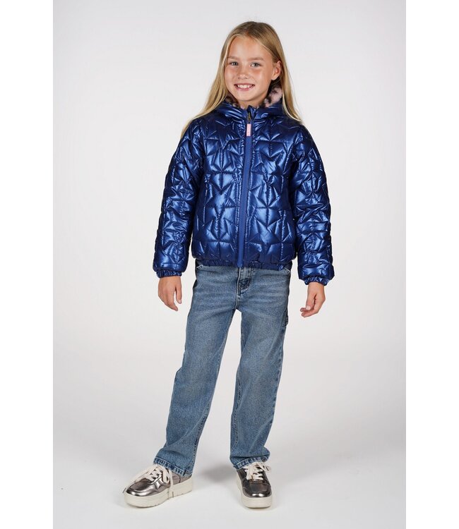 B.Nosy winter winterjas meisjes - navy blauw - Jessie - omkeerbaar
