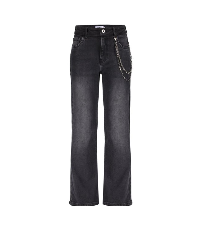 Frankie & Liberty winter jeansbroek meisjes - zwart - wide leg fit