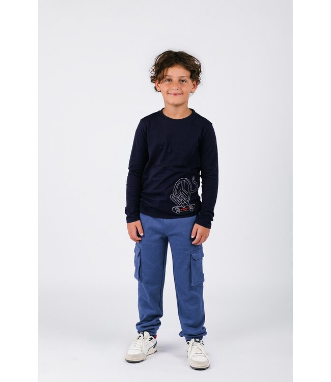 B.Nosy winter t-shirt jongens - navy blauw - Trevor - longsleeve