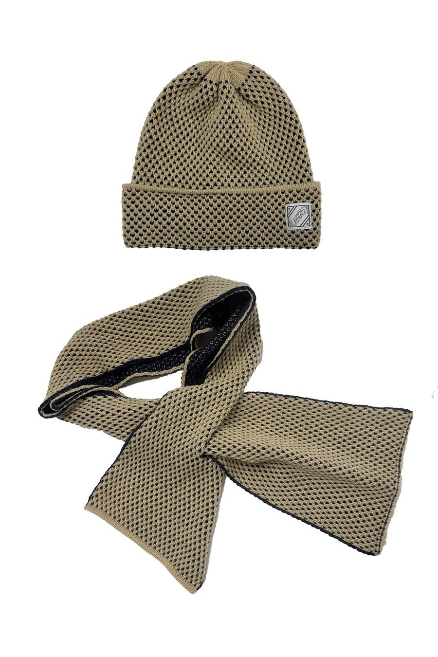 B.Nosy winter muts en sjaal jongens - navy blauw - Adrian afbeelding