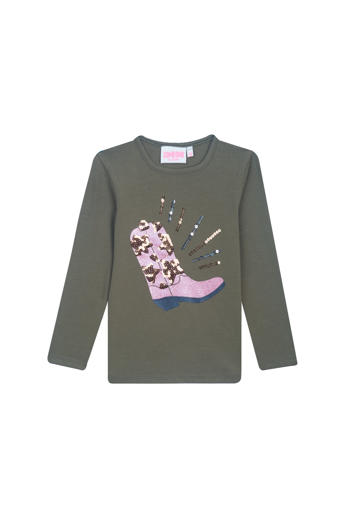 Someone winter t-shirt meisjes - khaki groen - longsleeve - Daphne afbeelding