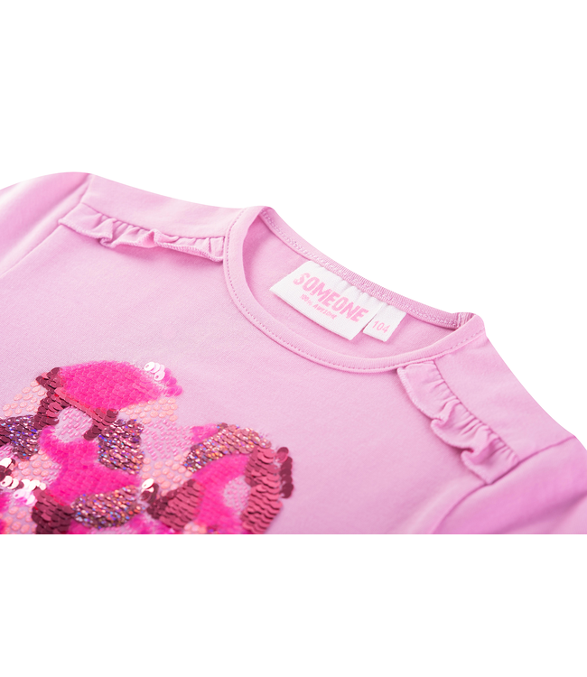 Someone winter t-shirt meisjes - roze - longsleeve - Fauve
