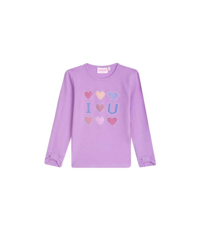 Someone winter t-shirt meisjes - paars - longsleeve - Fauve