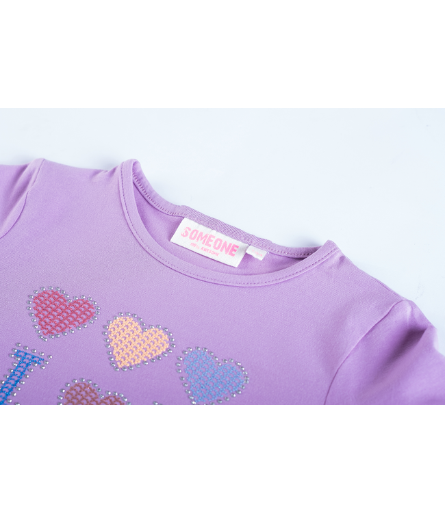 Someone winter t-shirt meisjes - paars - longsleeve - Fauve