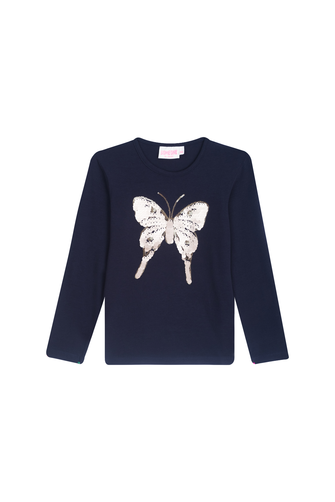 Someone winter t-shirt meisjes - navy blauw - longsleeve - Scottie afbeelding