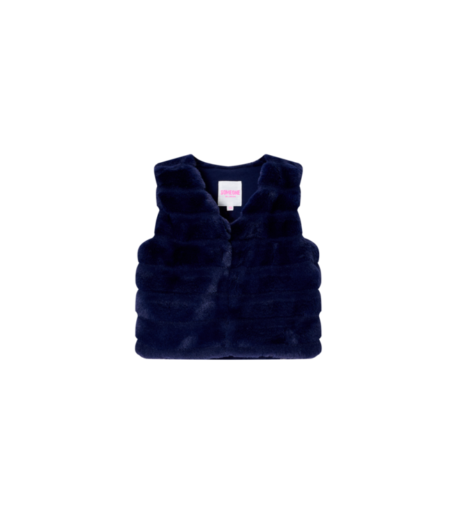 Someone winter gilet meisjes - navy blauw - Scottie