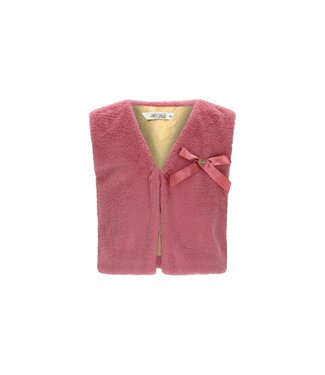 Le Chic winter gilet meisjes - roze - Eloisa - furry