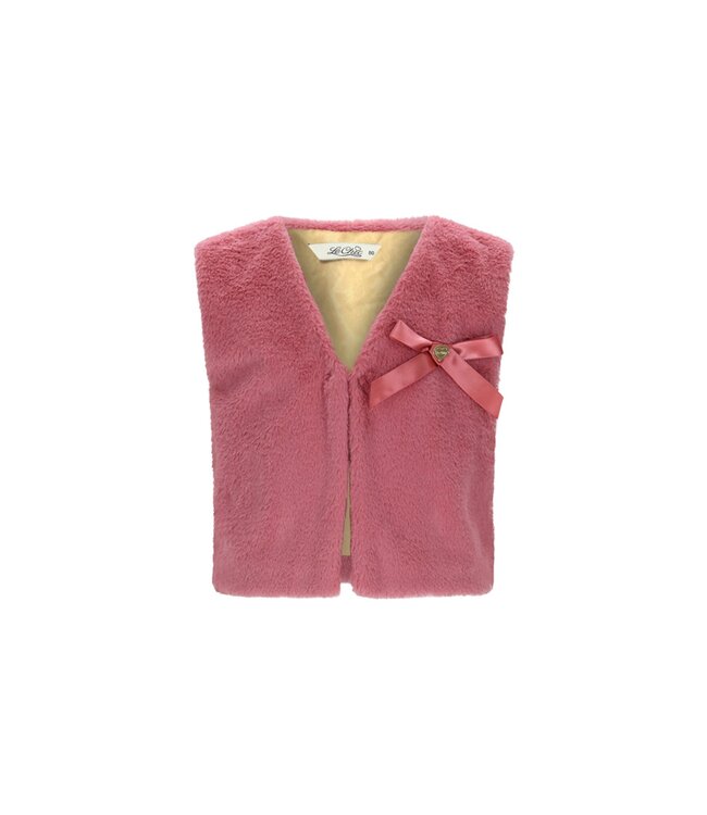 Le Chic winter gilet meisjes - roze - Eloisa - furry