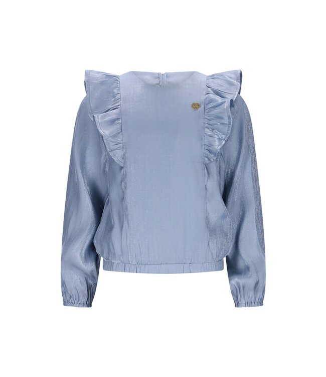 Le Chic winter blouse meisjes - blauw - Every - ruffle
