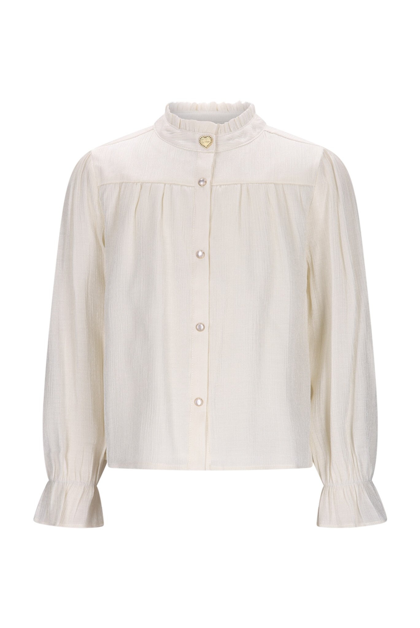 Le Chic winter blouse meisjes - wit - Eclaire afbeelding