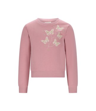 Le Chic winter sweater meisjes - roze - Odette - vlinders