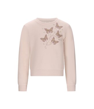 Le Chic winter sweater meisjes - zacht bruin - Odette - vlinders