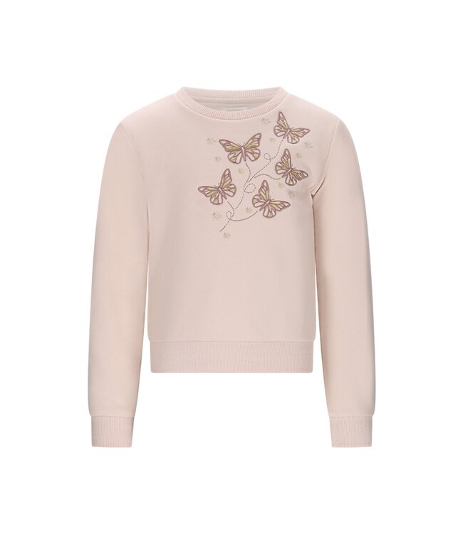 Le Chic winter sweater meisjes - zacht bruin - Odette - vlinders