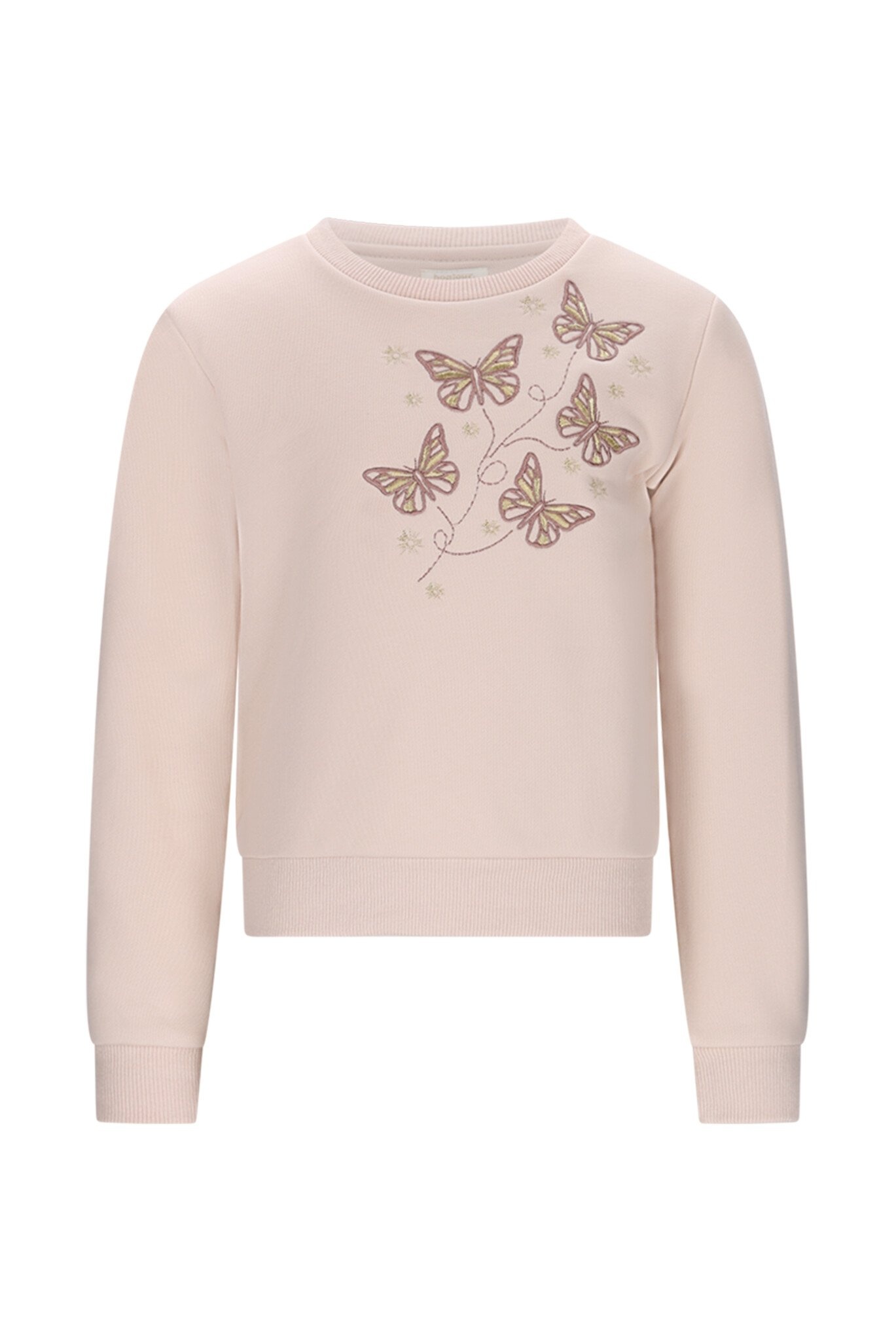 Le Chic winter sweater meisjes - zacht bruin - Odette - vlinders afbeelding