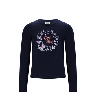 Le Chic winter t-shirt meisjes - navy blauw - Norma - vlinder