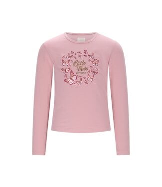 Le Chic winter t-shirt meisjes - roze - Norma - vlinder