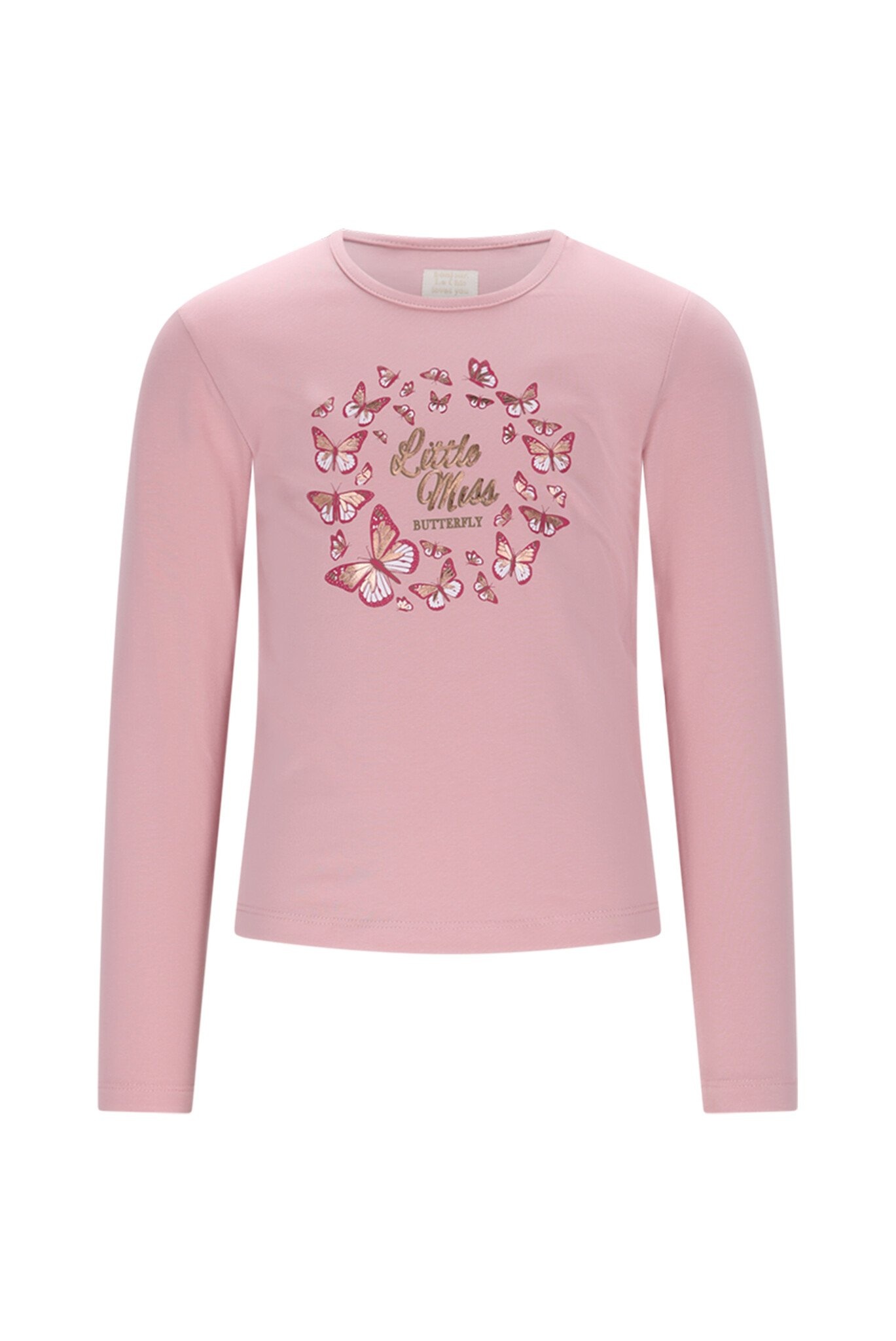 Le Chic winter t-shirt meisjes - roze - Norma - vlinder afbeelding