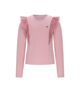 Le Chic winter t-shirt meisjes - roze - Nuffy - confetti-net