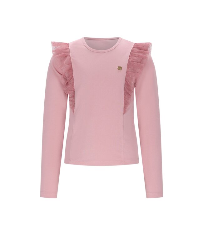 Le Chic winter t-shirt meisjes - roze - Nuffy - confetti-net