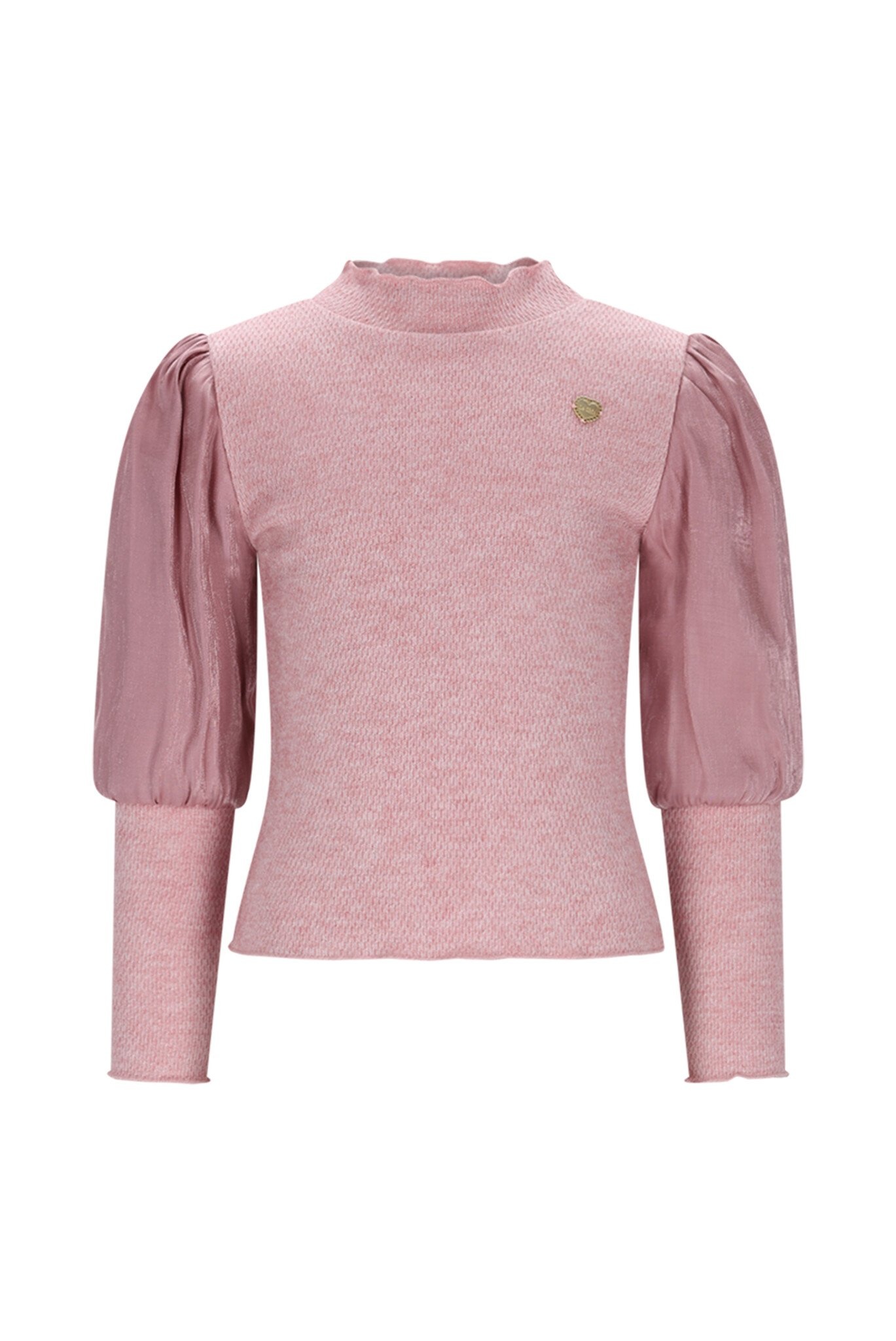 Le Chic winter top meisjes - roze - Noxnu - puffy mouw afbeelding