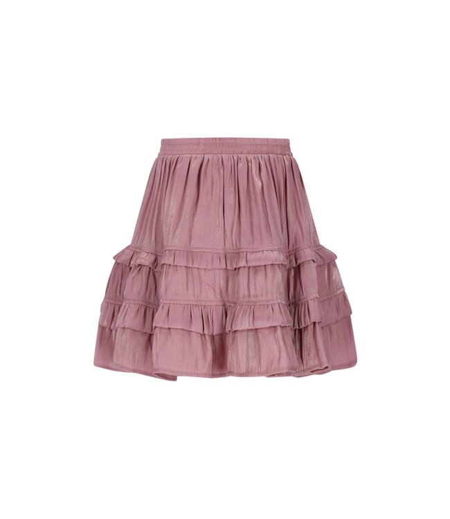 Le Chic winter rok meisjes - roze - Thasmin - silky, ruffle
