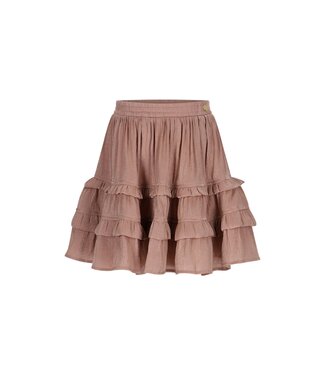 Le Chic winter rok meisjes - rood/bruin - Thamsin - ruffle
