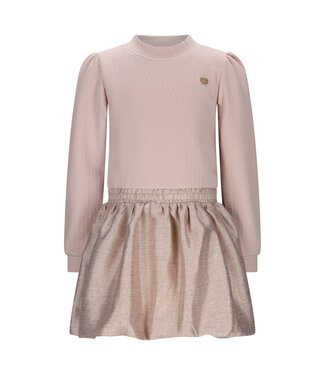 Le Chic winter jurk meisjes - goud - Salloon - glitter, gebreid