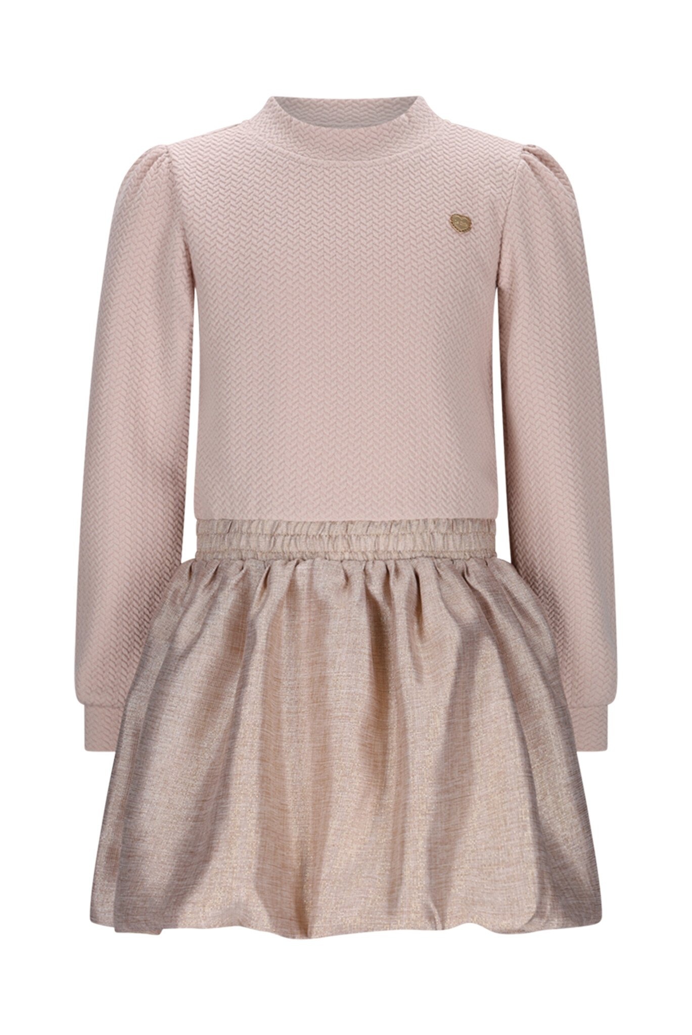 Le Chic winter jurk meisjes - goud - Salloon - glitter, gebreid afbeelding